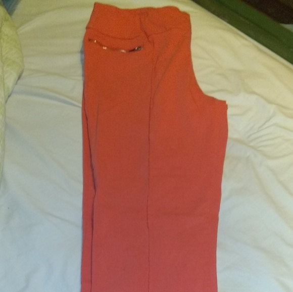 Bright orange coral skinny pant 14 - Picture 7 of 8